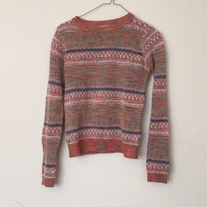 Anthropologie gold flecked sweater.
